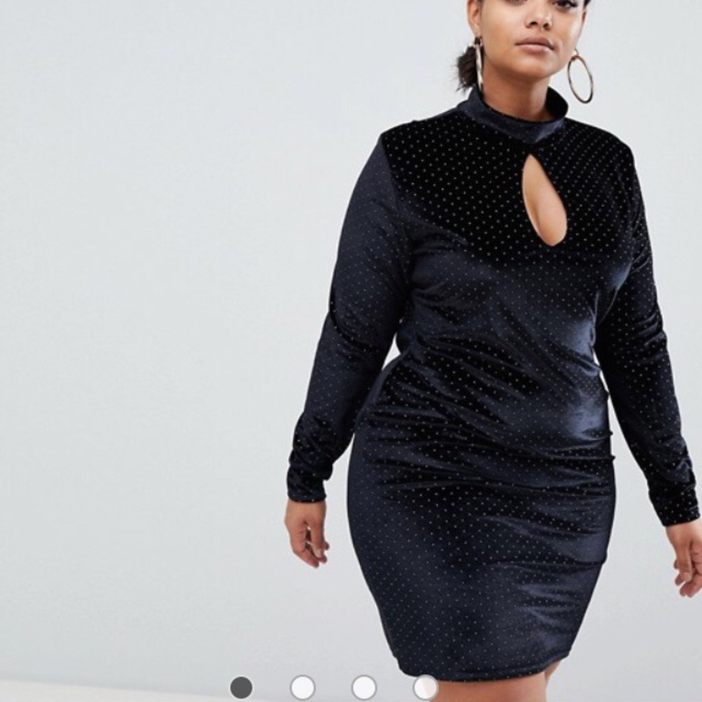 ASOS Curve Missguided Key Hole Mini Dress
